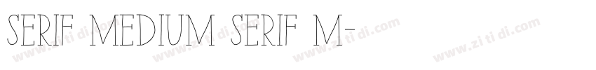 Serif Medium Serif M字体转换